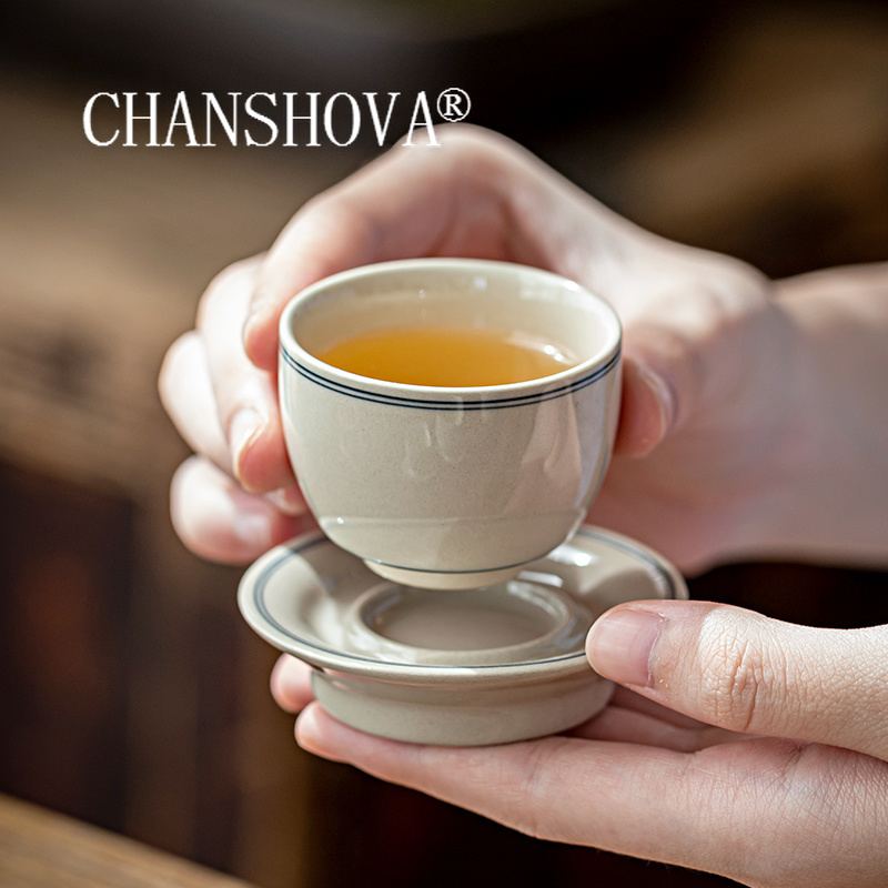 Xbloom Coffee Tea - CHANSHOVA-중국 미니멀리스트 스타일 세라믹 찻잔과 접시