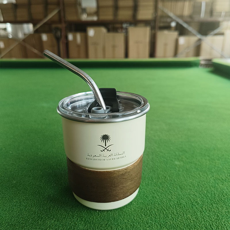 Coffee Tea Name - 사우디아라비아 국장 로고 스테인리스 스틸 컵