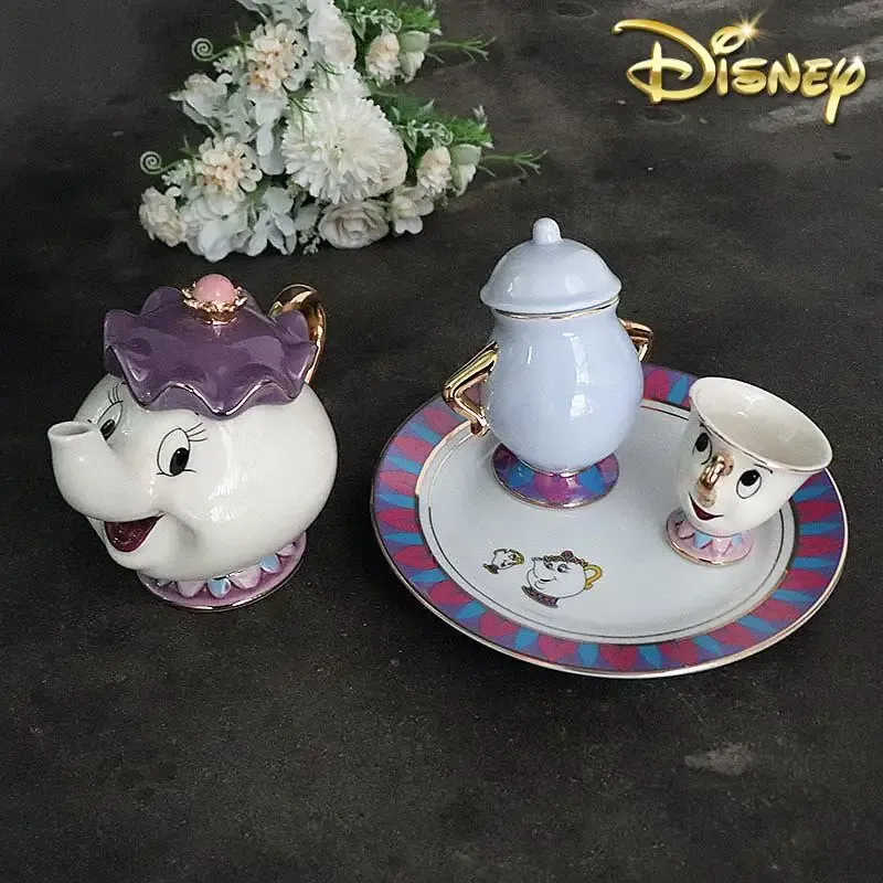 Coffee Tea And Sugar Set - 뜨거운 차 주전자 만화 미녀와 야수