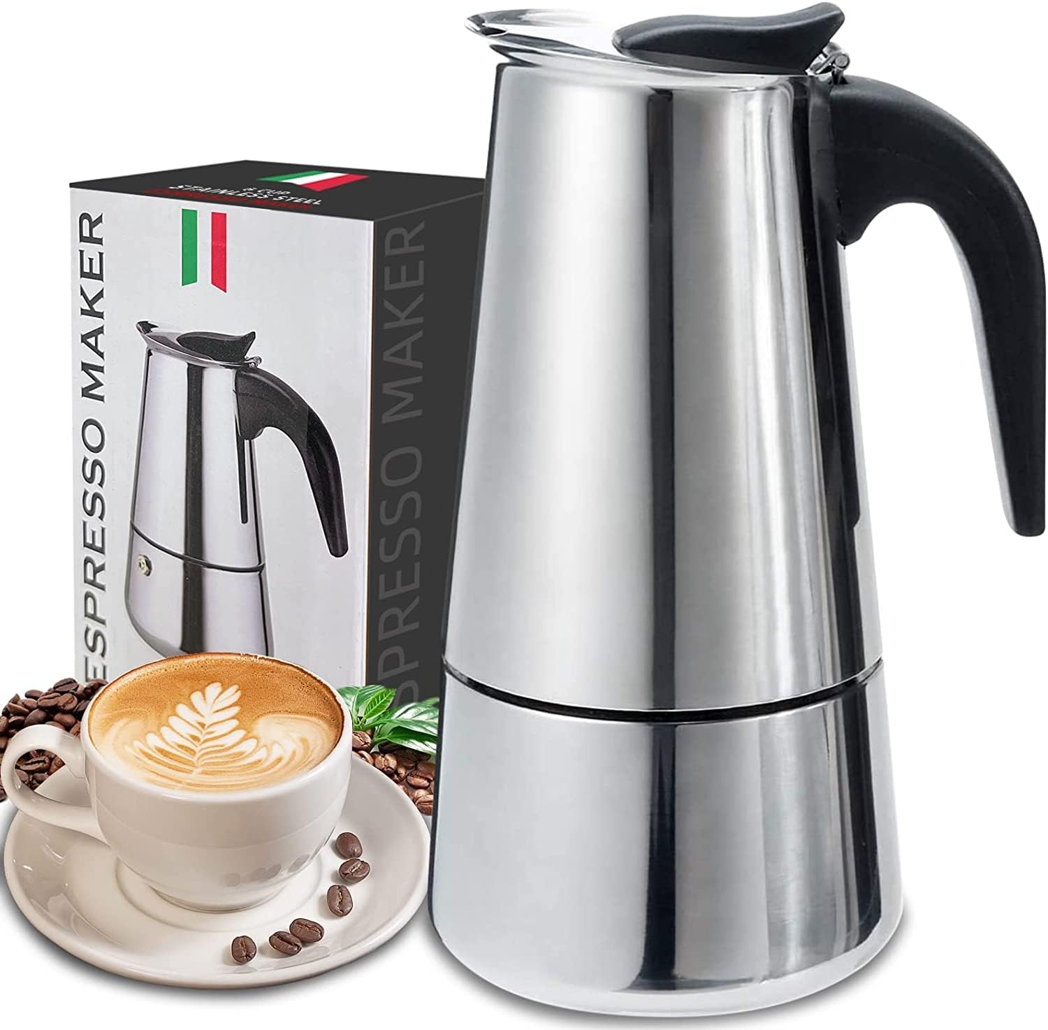 Moka Pot Stove - 모카 포트 카페 머신, 에스프레소 컵