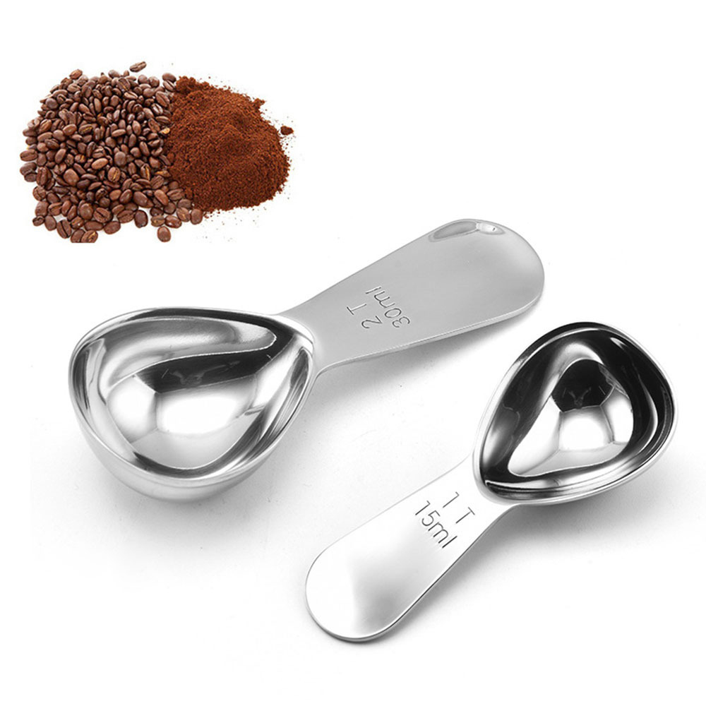 Coffee Tea And Sugar Set - 15ml/30ml 스테인레스 스틸 커피 스푼, 눈금이