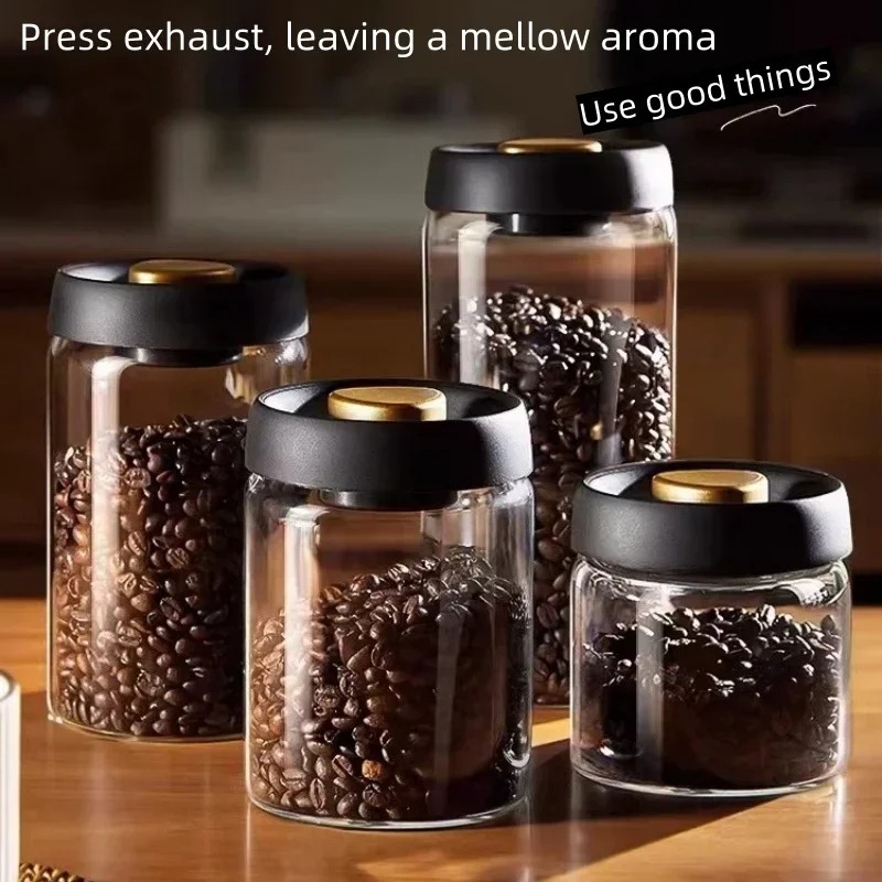 수동 진공 밀폐 커피 병 고붕규산 유리 습기 방지 차  - Xbloom Coffee Tea 리뷰 및 가격