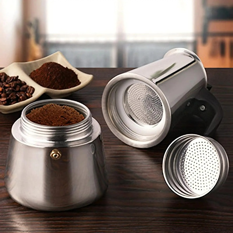 6 컵 모카 포트 스테인레스 스틸 커피 메이커 여과기  - Moka Pot Stove 리뷰 및 가격
