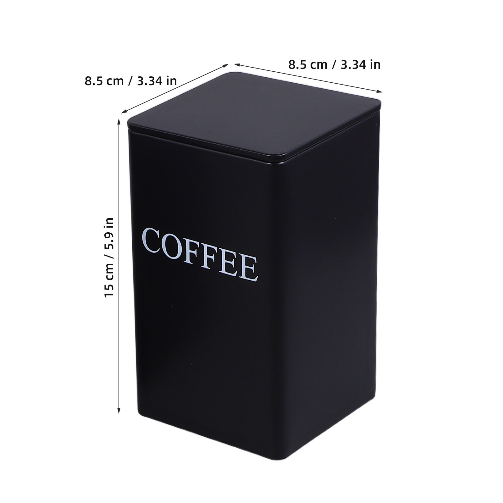 3개 세트 주방용 보관 용기, 검은색 사각형, 밀폐형, - Coffee Tea Sugar 리뷰 및 가격