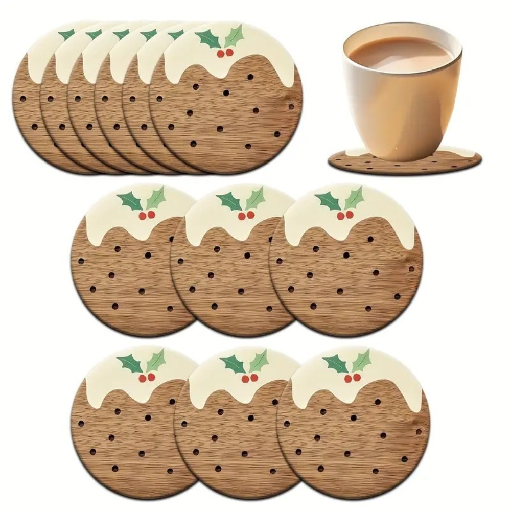 나무 컵받침 세트 푸딩 스타일 내열 컵매트 커피 차 유 - Coffee Tea And Sugar Set 리뷰 및 가격
